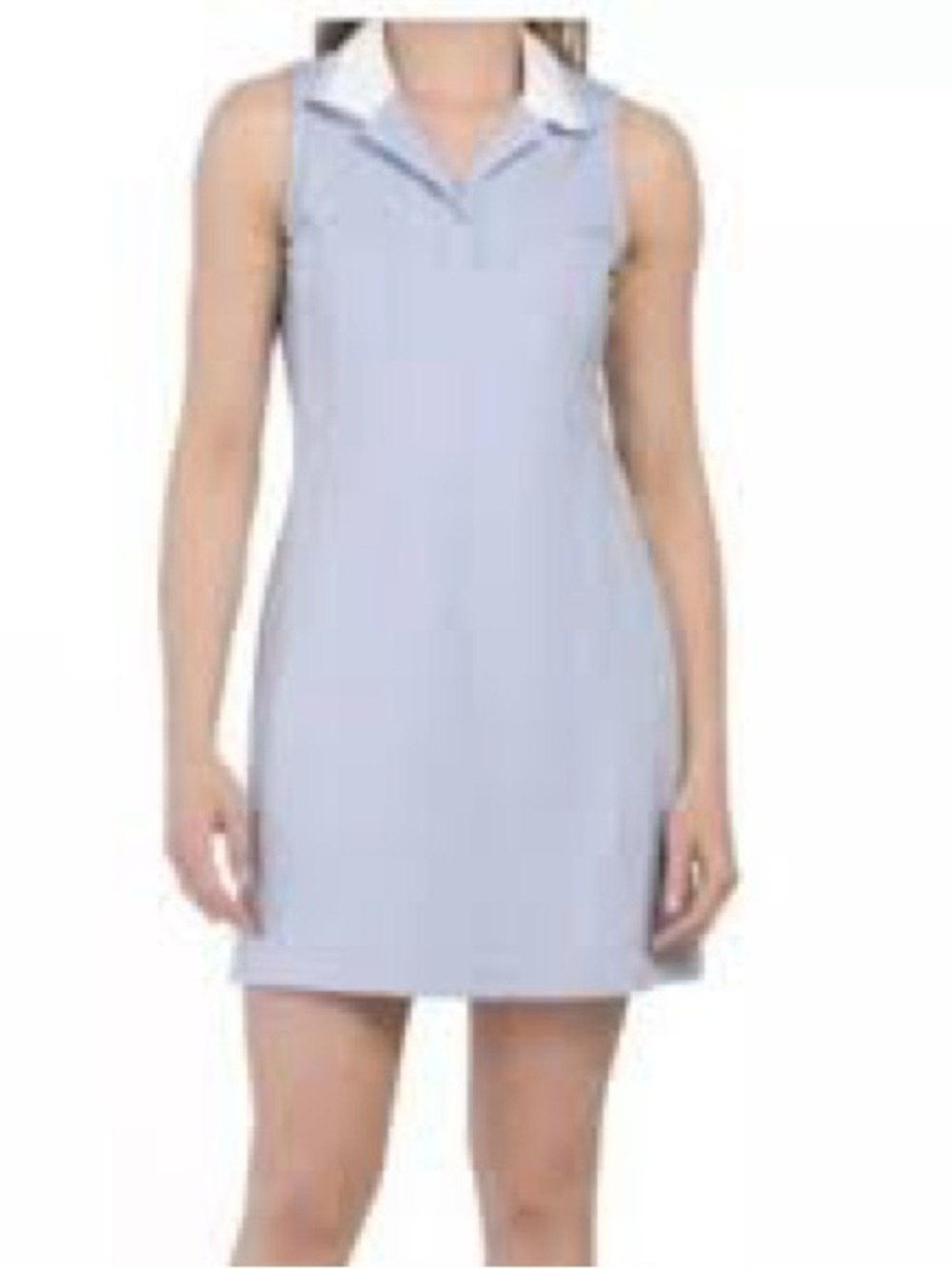 Tommy Bahama women's blue sleeveless polo sport dress large golf pickleball